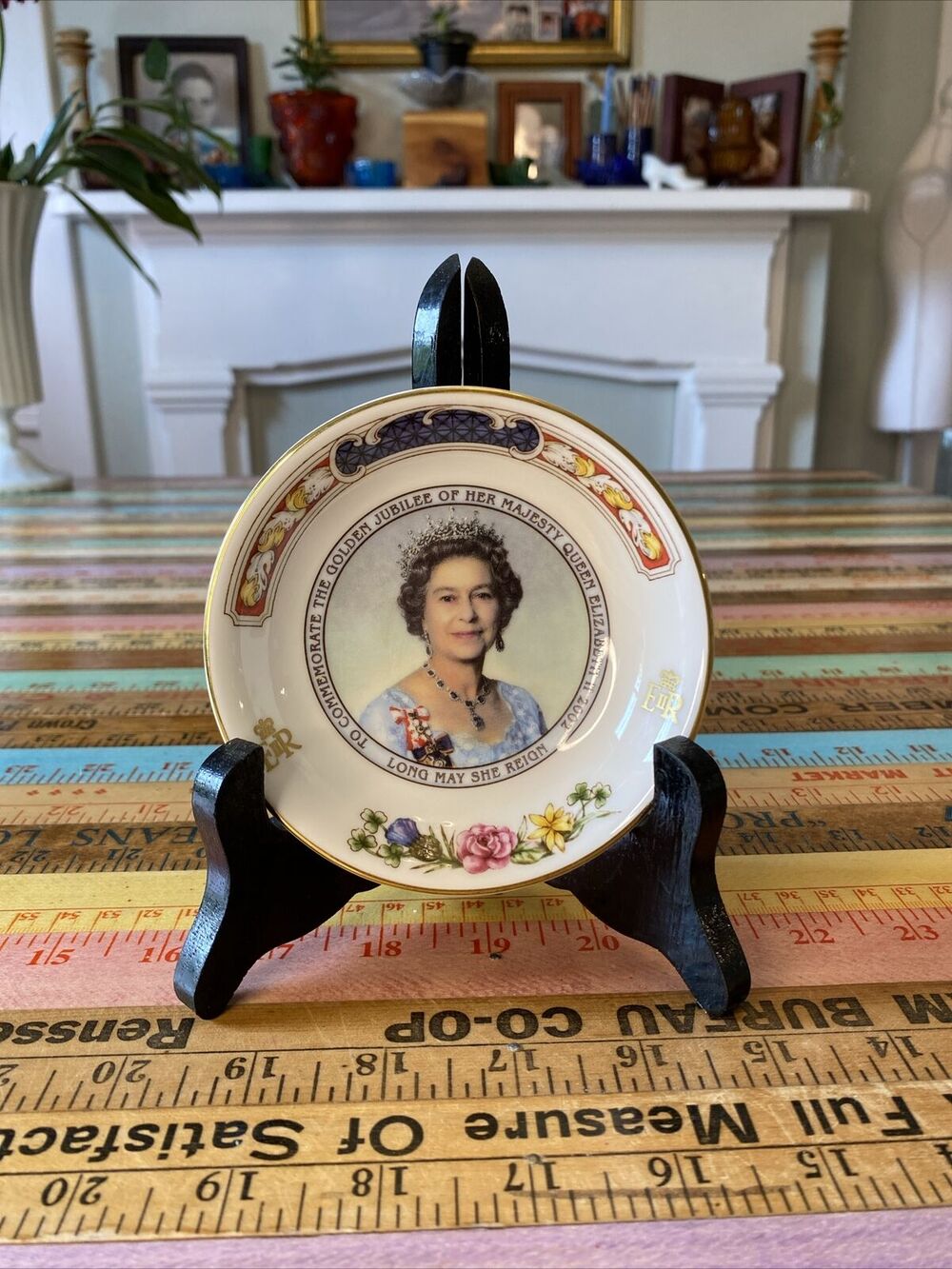 VINTAGE Aynsley Queen Elizabeth II Golden Jubilee Commemorative Collector's Dish